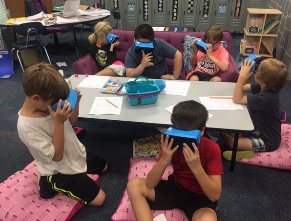 Education en réalité virtuelle, mise en situation des casques VR Homido Grab